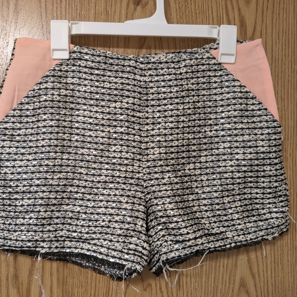 Very J brand,black and white shorts.Size L